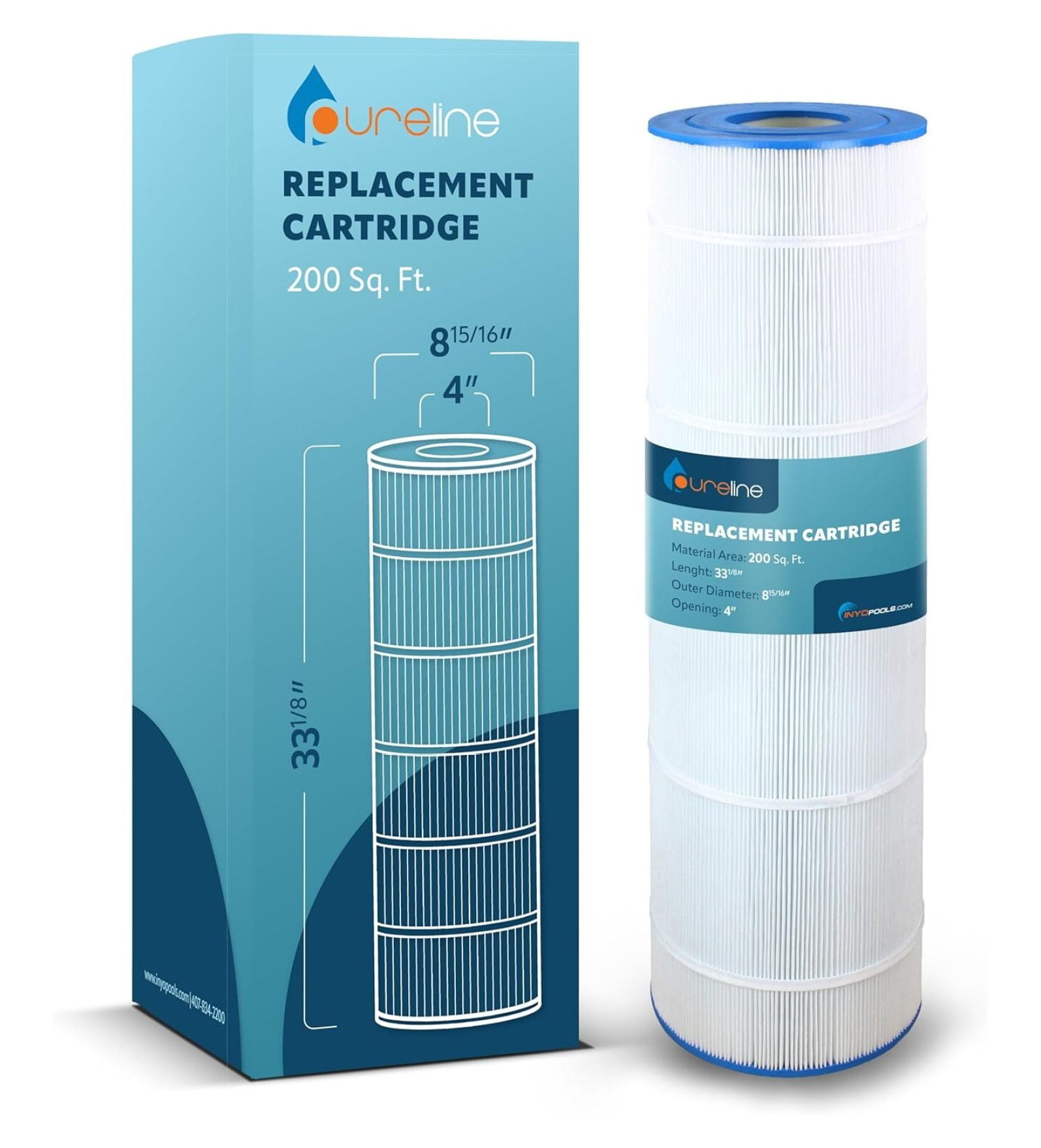 YeSayH Pool Replacement Cartridge Filter, 200 Sq Ft, PL0127, Compatible