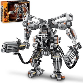 YeTribe Black Empire Mech Building Blocks Set for Adults, Motorized Robot Building Toy with Multiple Weapons, Combat Armor Style Warrior Collectible Gifts for Fans Man Teens Ages 14+ (684 Pieces)