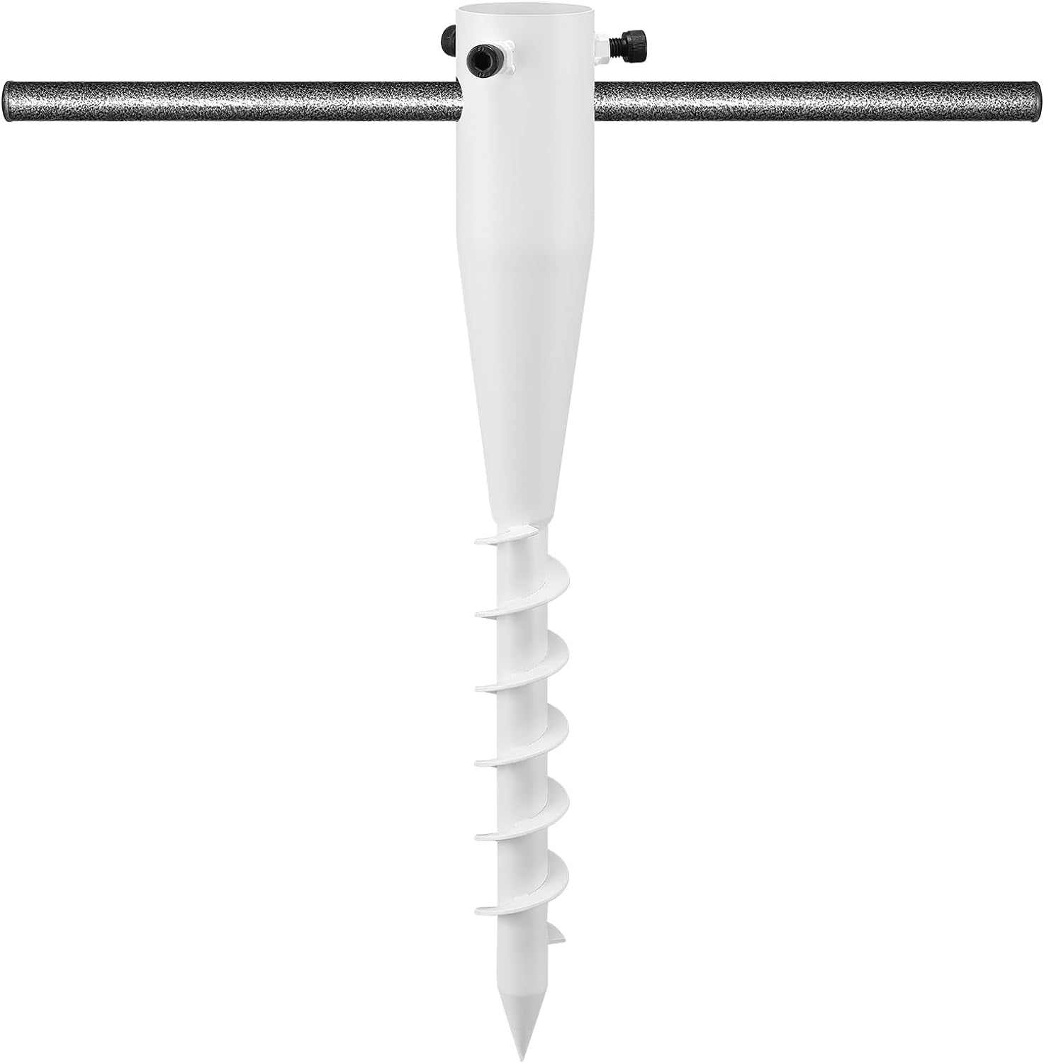 YeYeBest 2.3” White Metal Umbrella Anchor, Heavy Duty Rust Resistant