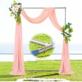 thumbnail image 1 of FLY HAWK Wedding Arch for Ceremony, Arch Backdrop Stand Square Arch for Outdoor, Silver, Stainless Steel, 7x5FT, 1 of 6