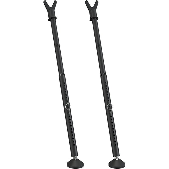 IHOMEPARK Black Patio Sliding Door Security Bar for Home Apartment, 19 to 52 Inch Adjustable, 2 in 1 Door Stoppers Barricade Security Bar (2 Packs)