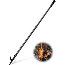 FLY HAWK Fire Poker for Fire Pit, 46 inches Portable Fireplace Tools for Outdoor Patio Fireplace, Stove, Outdoor FirePit Tools, Black