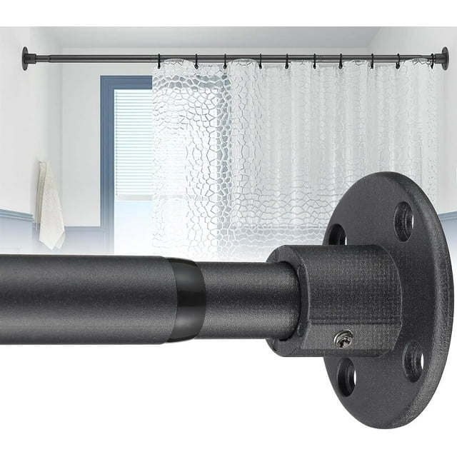 YeYeBest 2950 inch Adjustable Black Shower Rod, Industrial Style
