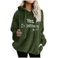 thumbnail image 1 of Yea,I'm Still Freezing,Me 24:7 Womens Oversized Sherpa Pullover Hoodies Warm Winter Fuzzy Fleece Sweatshirts Loose Comfy Fluffy Hooded Coats Solid Long Sleeve Drawstring Outwear with Pockets, 1 of 6