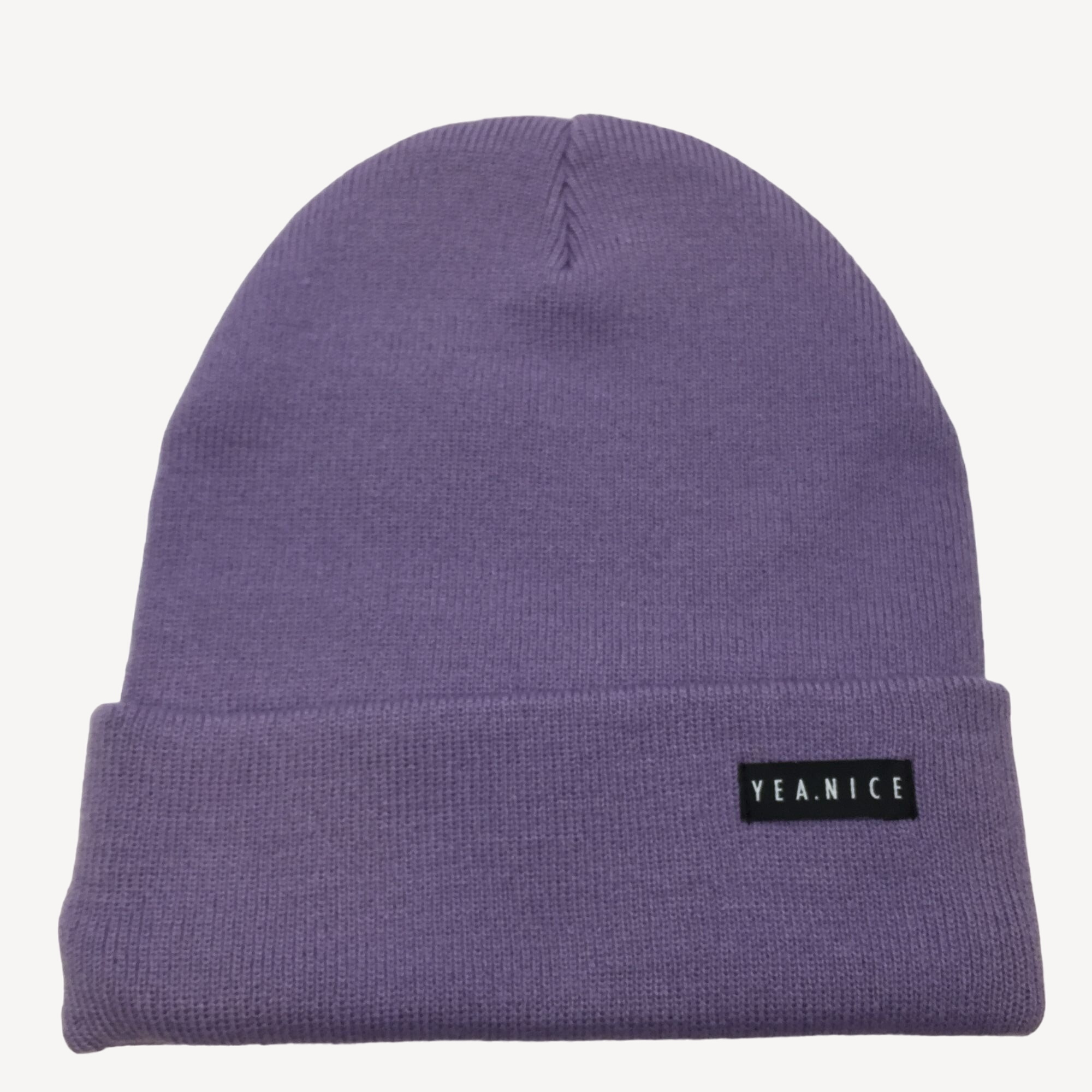 Yea.Nice Legend Mens Knit Lavender Purple Folded Beanie Winter 