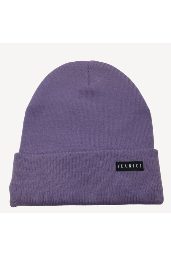 Legend Mens Knit Lavender Purple Folded Beanie Winter Wear Skiing Warm