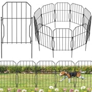 Yeabett Garden Fence,10 Pcs Rustproof Metal Fence Panels,Garden Fencing Animal Barrier,Decorative Garden Fences and Borders for Dogs, Flower Bed, Patio