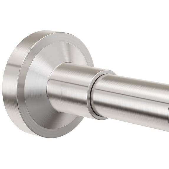 Yeabett Shower Curtain Rod 32-47 Inch,Adjustable Spring Tension Stainless Steel Telescoping No Drill Rod for Bathroom,No Slip, No Rust,Brush Nickel