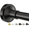 thumbnail image 1 of Shower Curtain Rod 32-75 Inch,Adjustable Spring Tension Stainless Steel Telescoping No Drill Rod for Bathroom,No Slip, No Rust,Black, 1 of 10