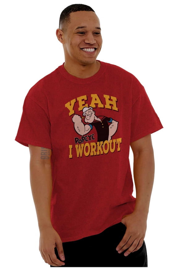 Yeah I Workout Popeye The Sailor Man Men's Graphic T Shirt Tees Brisco Brands M