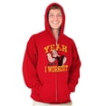 thumbnail image 1 of Yeah I Workout Popeye The Sailor Man Zip Up Hoodie Men's Women's Brisco Brands X, 1 of 6