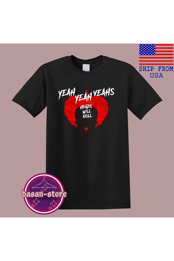 Yeah Yeah Yeahs Heads Will Roll Men's Black T-Shirt Size S-5XL