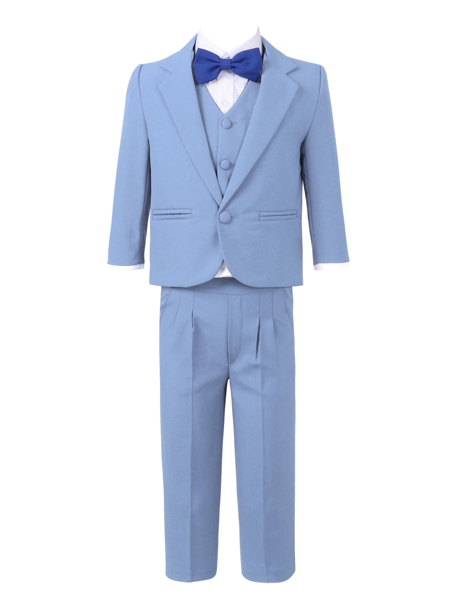 Boys White Suit Outfit – Size 7 Tuxedo Set With Blazer, Vest, Dress Pants, Shirt & Tie, Slim Fit - View #8
