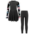 thumbnail image 1 of Yeahdor Girls Full Cover Long Sleeve Muslim Swimsuit Dress with Swim Trunks (Girl's & Girl's Plus), 1 of 7
