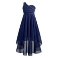 thumbnail image 1 of Yeahdor Girls One Shoulder Bridesmaid Dress Evening Wedding Birthday Party Proms Ball Gown Navy Blue 14, 1 of 5