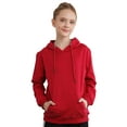 thumbnail image 1 of Yeahdor Kids Boys Hoodie Sweatshirt Long Sleeve Drawstring Hooded Pullover Tops Athletic Shirt Red 5-6, 1 of 7