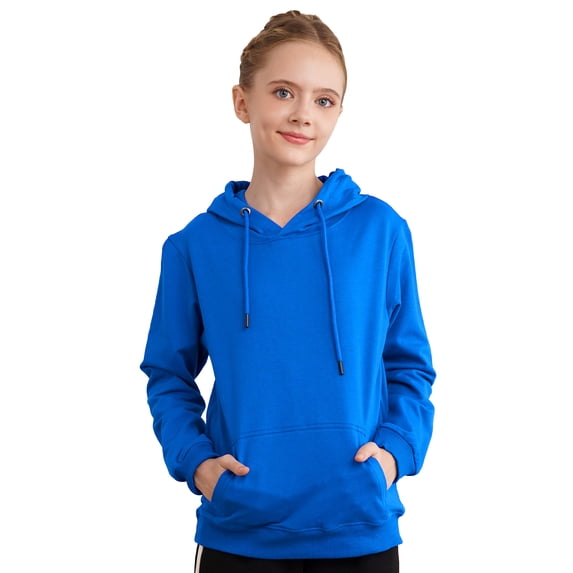 Yeahdor Kids Boys Hoodie Sweatshirt Long Sleeve Drawstring Hooded Pullover Tops Athletic Shirt Royal Blue 9-10