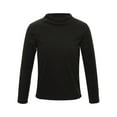 thumbnail image 1 of Yeahdor Kids Girls Long Sleeve Basic Layer T-Shirt Solid Color Stretchy Undershirt Thermal Tops Black 2-3, 1 of 7