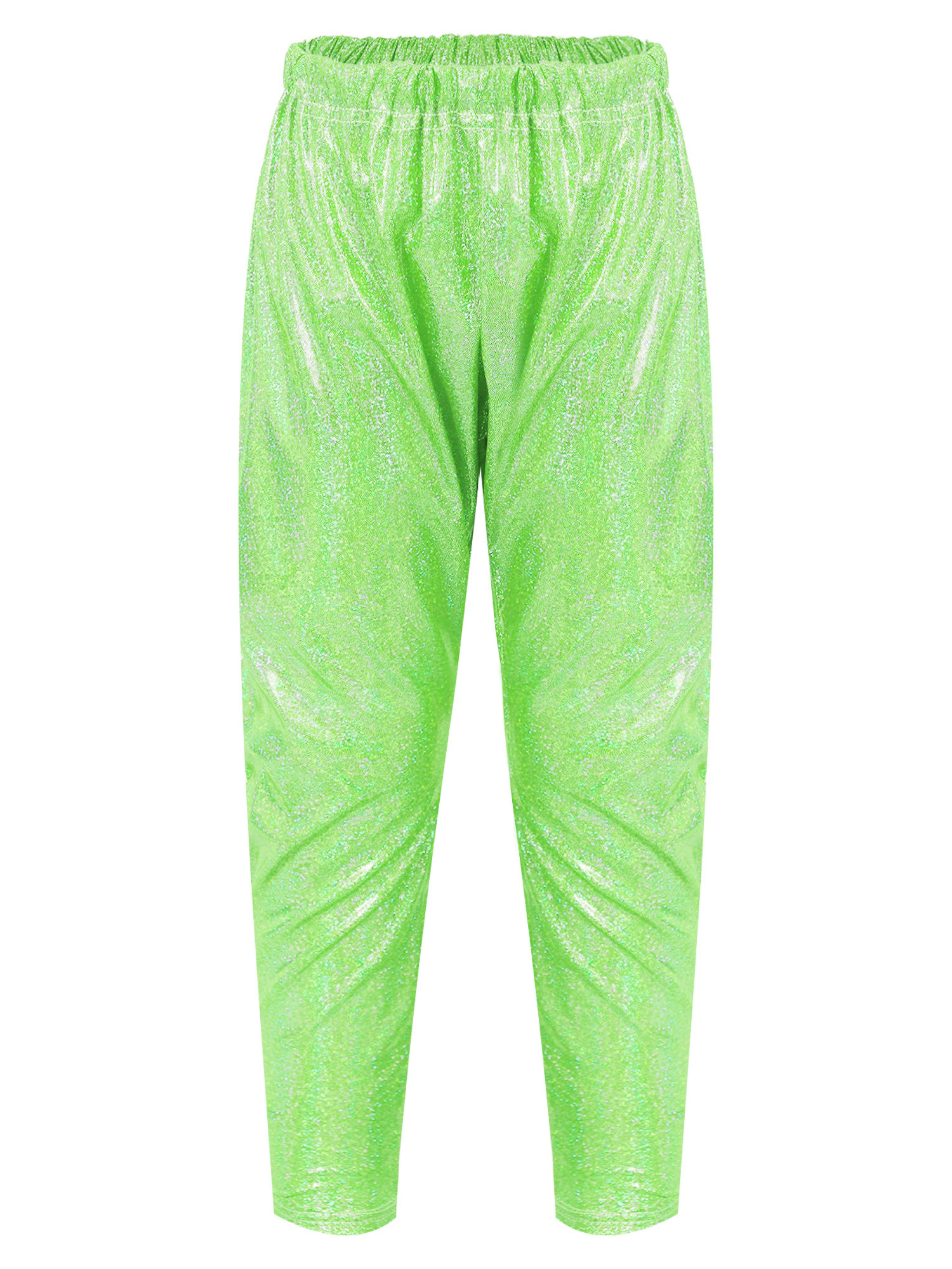 Hop Size Yeahdor Kids Girls Shiny Metallic Harem Pants for Jazz Hip Hop Latin ...