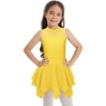 thumbnail image 1 of Yeahdor Kids Girls Shiny Sleeveless Figure Ice Skating Dress Ballet Lyrical Dance Performance Costume Yellow 6, 1 of 7