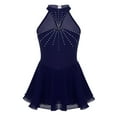 thumbnail image 1 of Yeahdor Kids Girls Shiny Sleeveless Figure Ice Skating Dress Ballet Lyrical Dance Performance Costume, 1 of 7