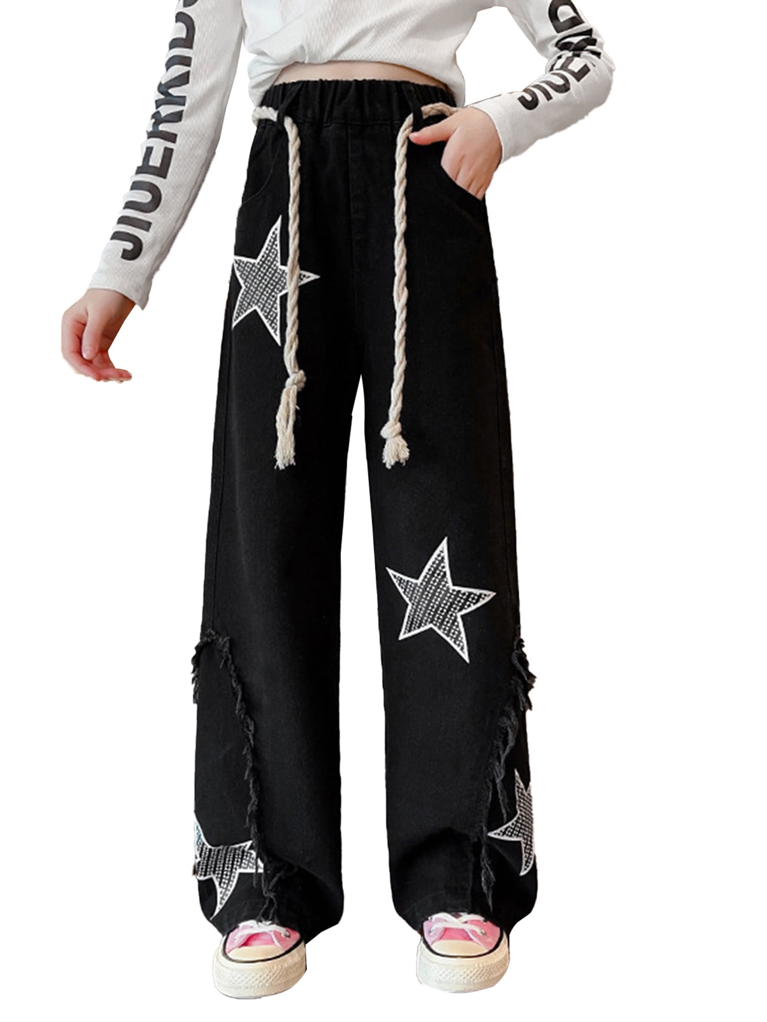 ★早期完売★RONRON★R STAR PRINTED DENIM PANTS★大人気★ Yeahdor-Kids-Girls-Stars-