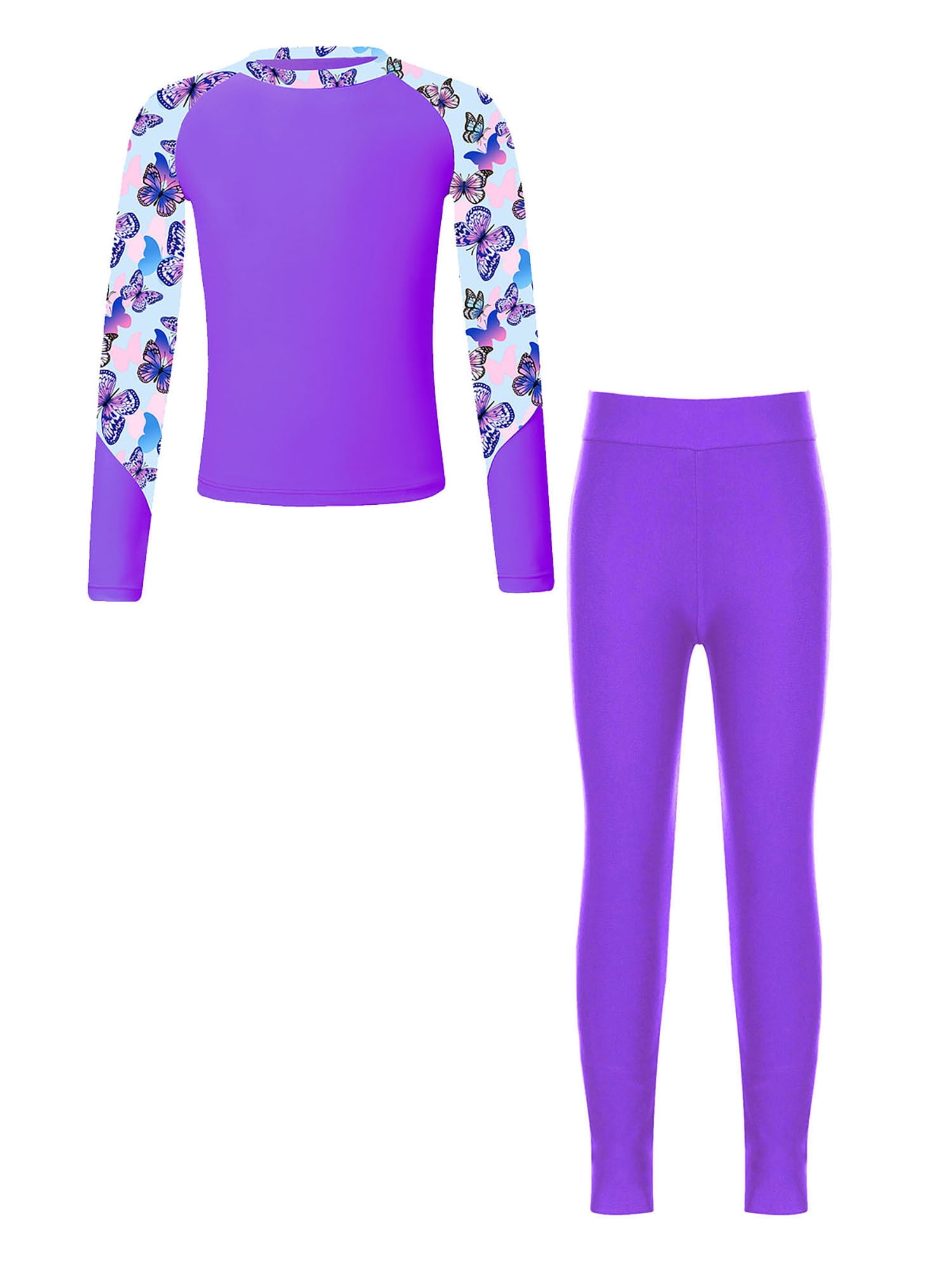 Yeahdor Kids Girls UPF 50 Rash Guard Swimwear Full Cover
