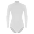 thumbnail image 1 of Yeahdor Mens Long Sleeve Bodysuit Gymnastics Figure Skating Dance Costume Press Button Crotch Leotard White XL, 1 of 7