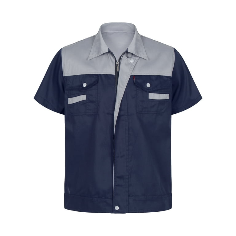 Short sleeve work jacket sales