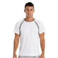 thumbnail image 1 of Yeahdor Mens Swim Shirt UPF 50+ Sun Protection Rash Guard Top Quick Dry Short Sleeve Athletic Running Shirts White S, 1 of 7