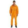thumbnail image 1 of Yeahdor Mens Water Resistance Full Body Jumpsuit Rain Suit Hooded Drawstring Overall Jumpsuit Yellow L, 1 of 7