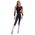 thumbnail image 1 of Yeahdor Womens Full Body One Piece Wetsuit Rash Guard Swimsuit Surfing Diving Suit Purple L, 1 of 7