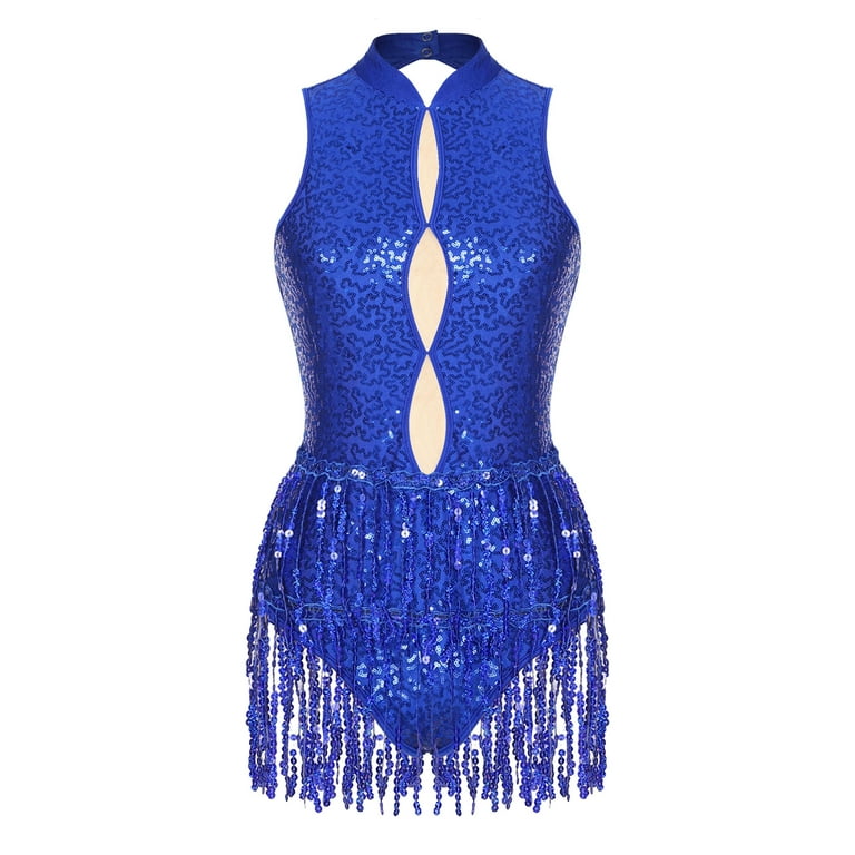 ☆人気☆【Margarin Fingers】☆SEQUINED TWEED ONE-PIEC.E☆ Yeahdor Womens Shiny Sequins Dance Leotard One Piece