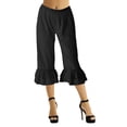 thumbnail image 1 of Yeahdor Womens Victorian Ruffles Hem Bloomers Renaissance Fancy Dress Pantaloons Pants Black X-Large, 1 of 7