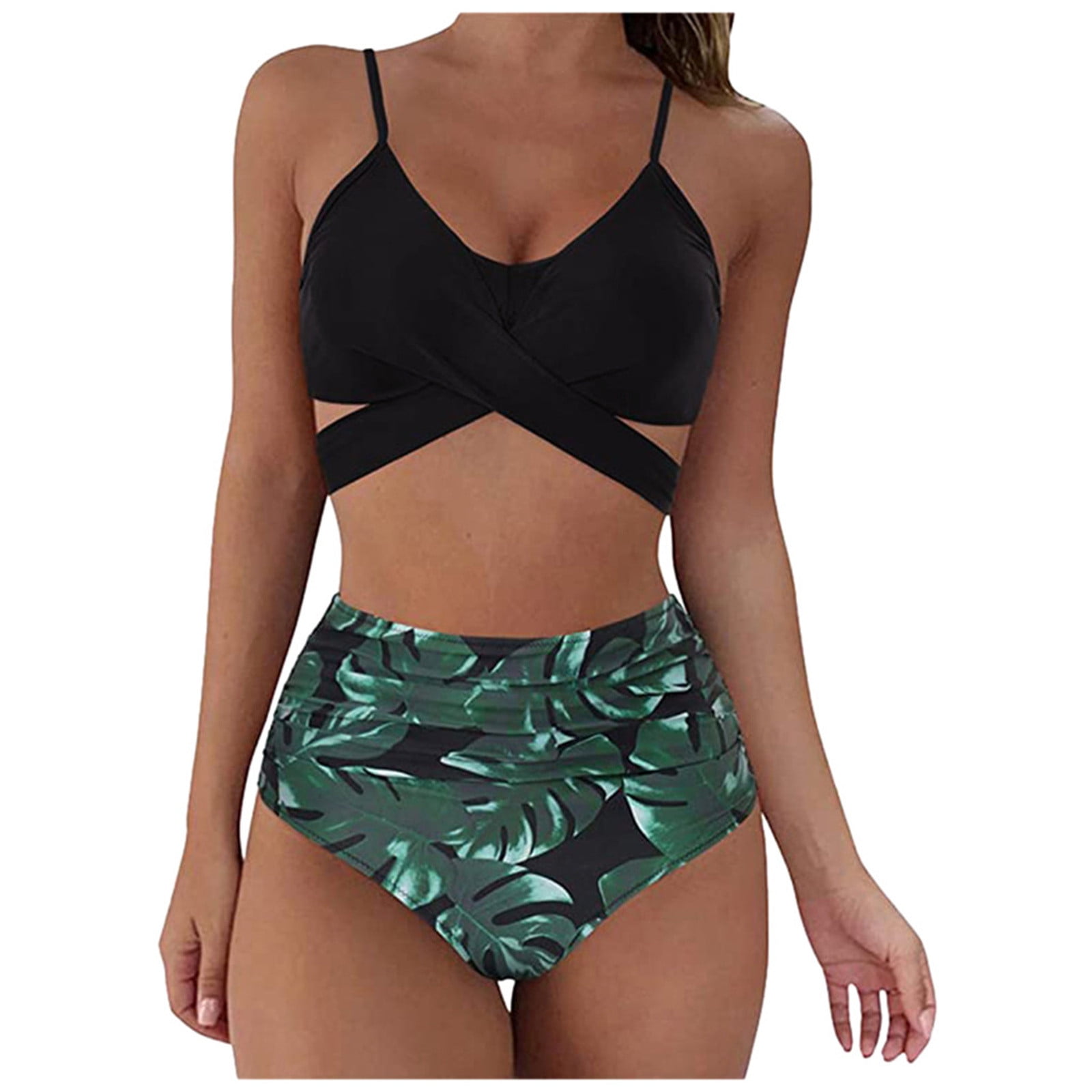 Smocked bikini on sale high waist