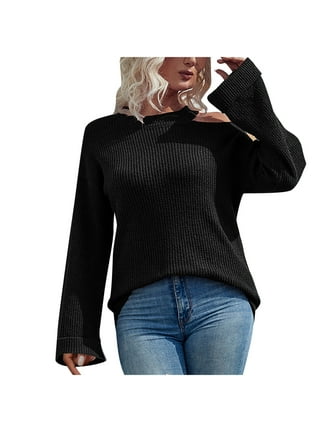 Black Cold Shoulder Sweater