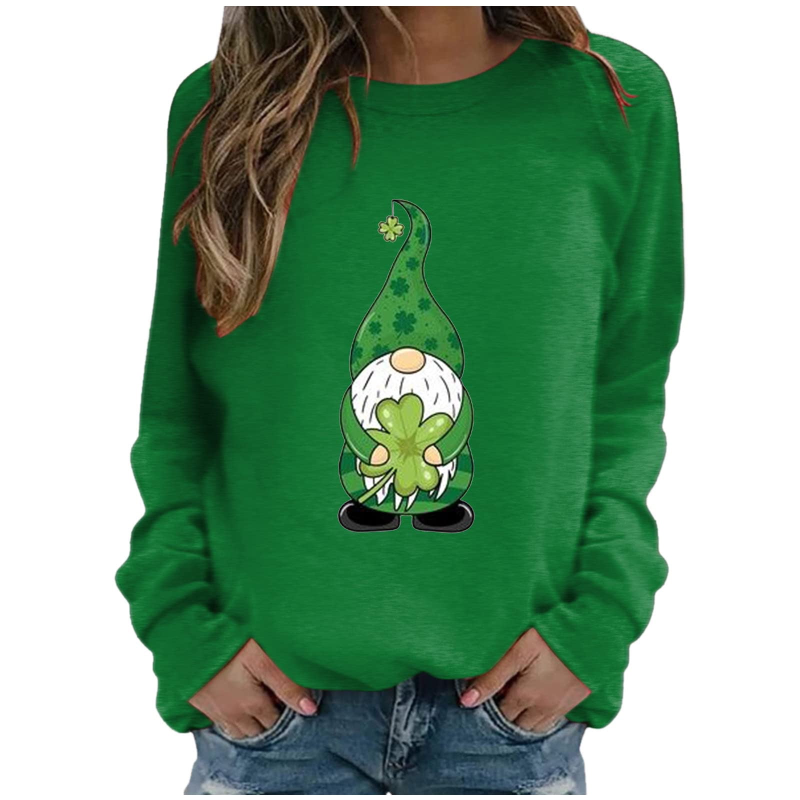 Yeahitch Women's Oversized St. Patrick's Day Sweaters Long Sleeve Fit ...