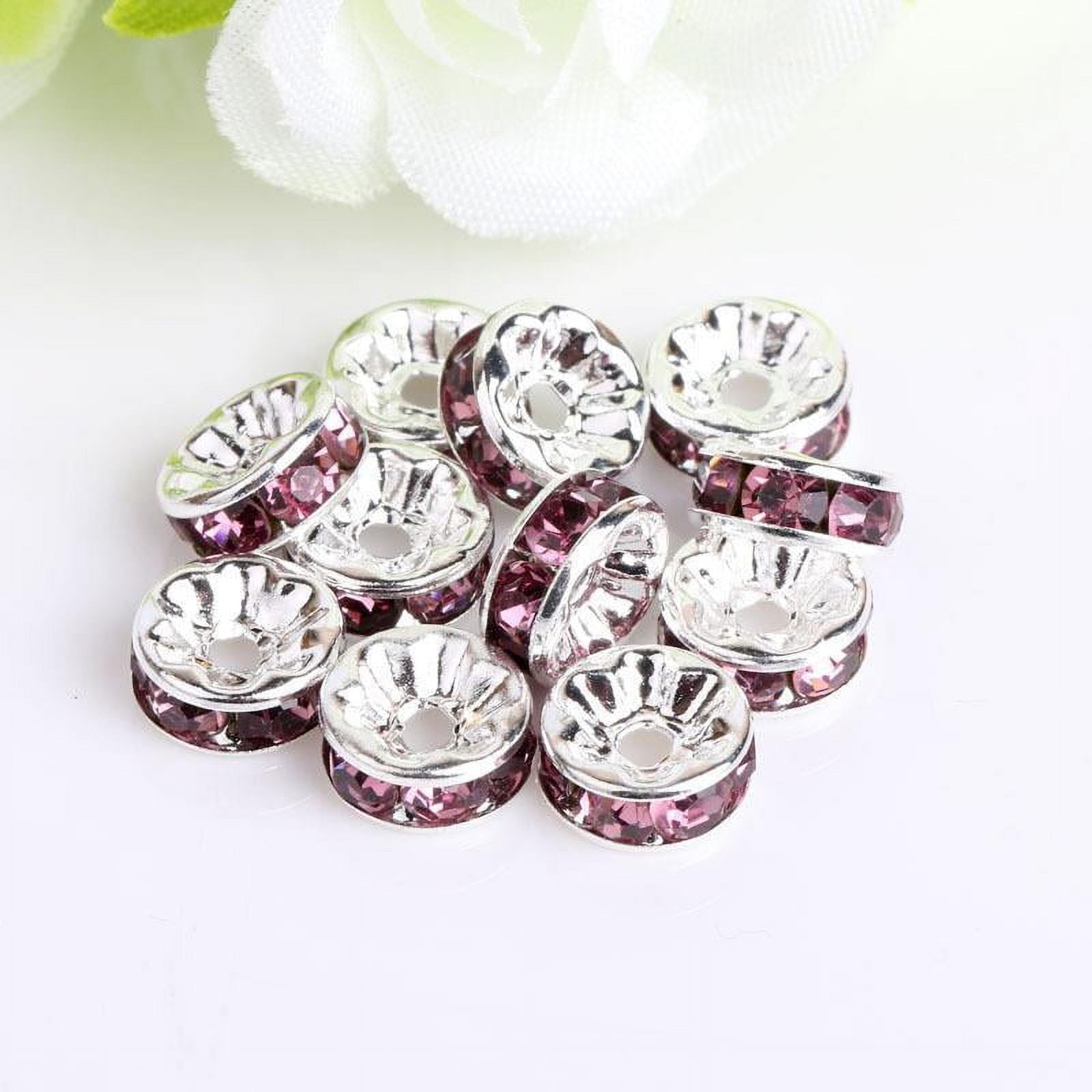 Magibeads 20Pcs Large Hole Crown Beads - 11.5-12mm Alloy Rhinestone Spacer Beads For Bracelets, Jewelry Making 1 thumbnail image