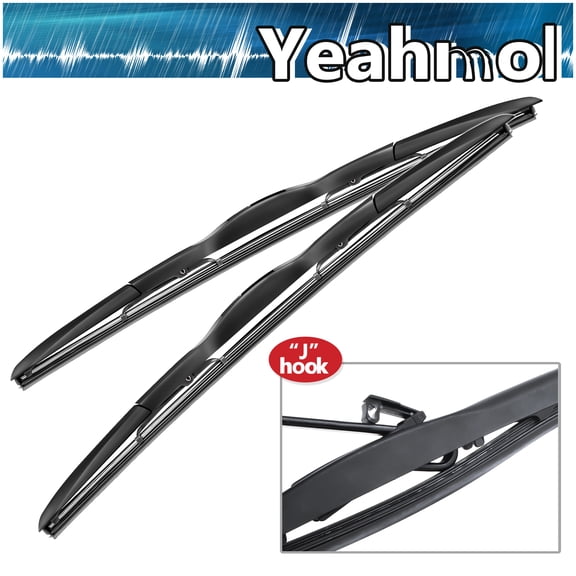 Yeahmol 18"+18" Windshield Wiper Fit For GMC C2500 1988 18 Inch + 18 Inch Replacement Car Windshield Wiper Blades for U/J hook Wiper Arms (Set of 2)
