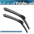 thumbnail image 1 of Yeahmol 24"+14" Windshield Wiper Fit For Fiat 500 2017 24 Inch + 14 Inch Replacement Brackeltess Wiper Blades for Car Front Window J U hook Wiper Arms (Set of 2), Y36350W, 1 of 7