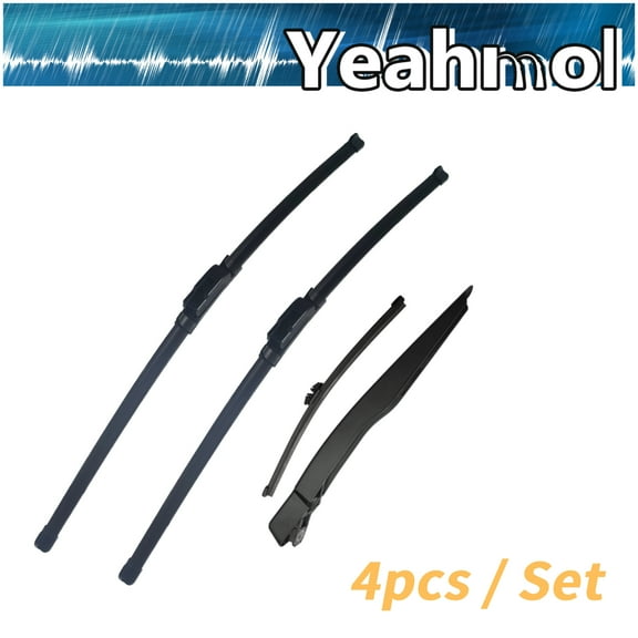 Yeahmol 24"+20"+11"+13.8" Windshield Wiper Blades, Front Rear Wiper Blades And Rear Wiper Arm Fit For Ford Mustang Mach-E 2024-2021, (Set of 4), Y29Y1H3B