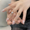 thumbnail image 1 of Yeahmol 24Pcs Press on Nails Fake Nails, Press Ons Glue on Nails Acrylic Full Cover False Nails With Designs Cute Nails For Women Girls, Y09E531B, NO.31, 1 of 4