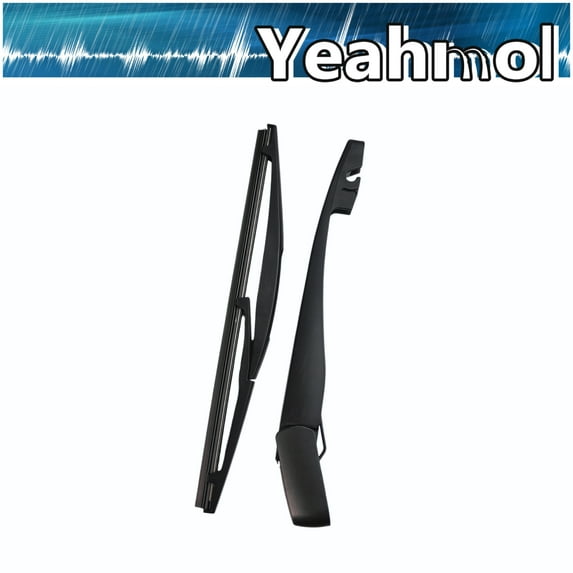 Yeahmol 2PCS Wiper Blade + Arm Fit For Nissan Leaf 2010-2018, 10"+10", repacement for Rear Windshield Wiper & Arm , Y24G896S