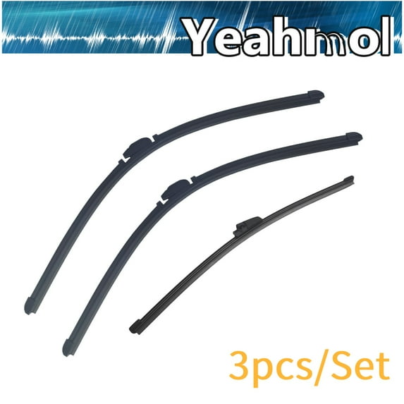 Yeahmol 3 Wipers Compatible with Volkswagen Tiguan Limited 2018,2PCS Front Wiper + 1PC Rear Wiper,24"+22"+13", Y20H513B