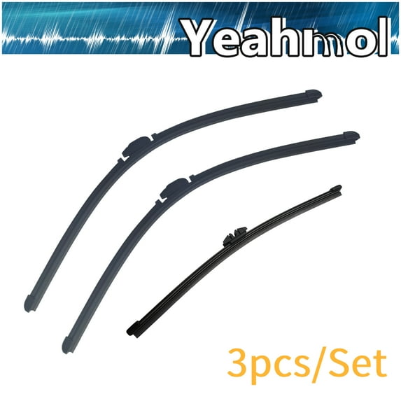 Yeahmol 3PCS Front Rear Windshield Wiper Blades Fit For BMW 328xi 2007-2008, 2PCS Front Wiper + 1PC Rear Wiper, Y24D735S