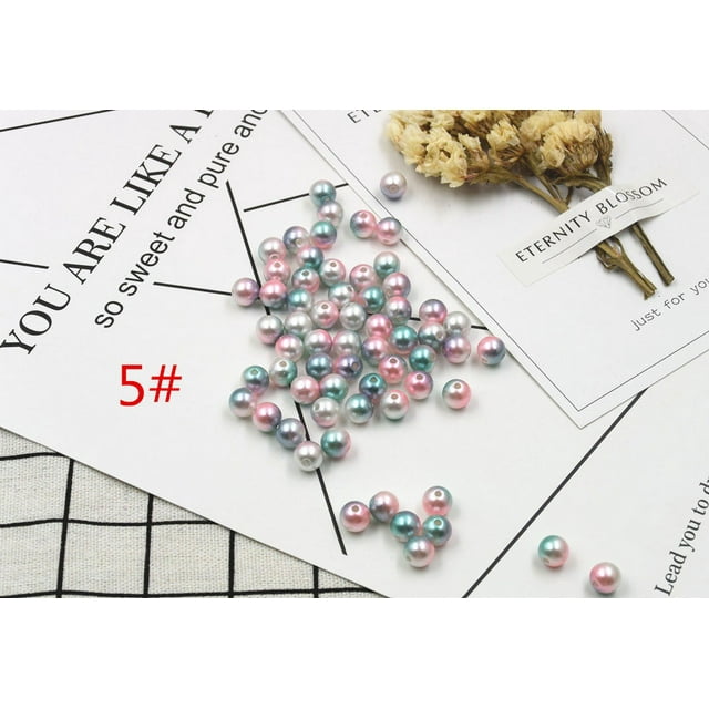 Yeahmol ABS Pearl Beads for Jewelry Making, 100pcs 10mm Pearl Beads for