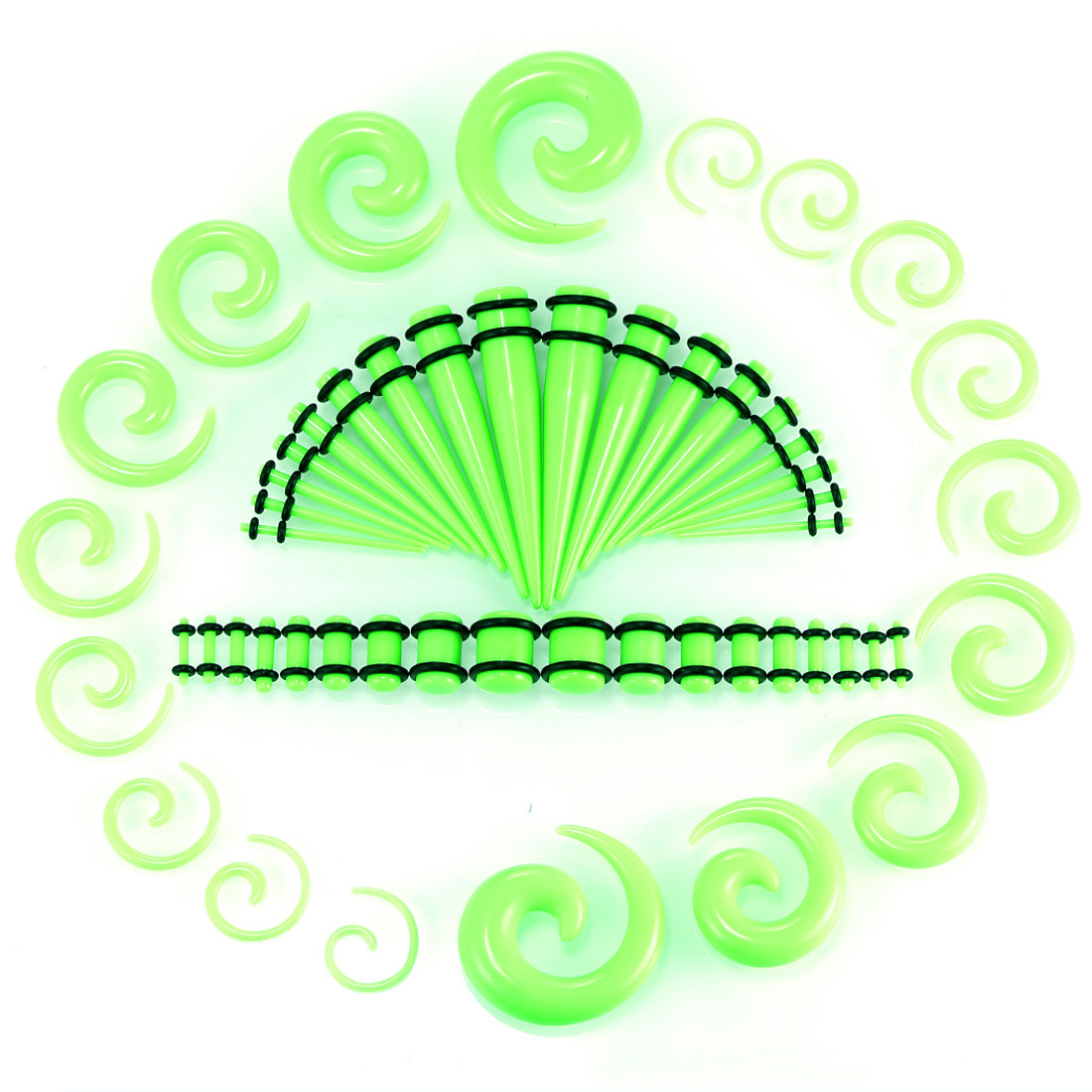 Yeahmol Ear Stretching Kit Gauges for Ears, 14G00G Ear Gauges Expander