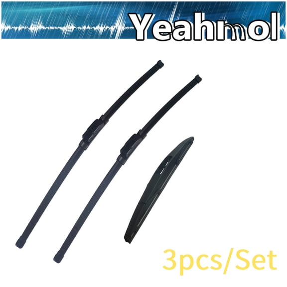 Yeahmol Front and Rear Windshield Wiper Blades (pack of 3) Fit For 2011-2007 Honda CR-V26"+16"+14BY28H245B
