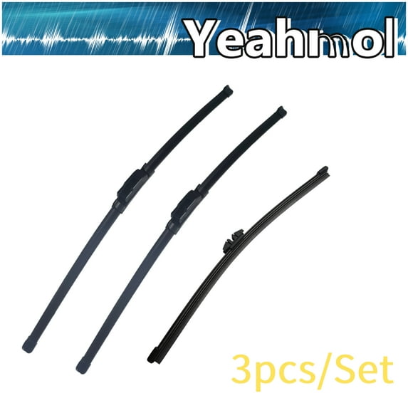 Yeahmol Front with Rear Windshield Wiper Blades Fit For 2022-2018 Ford Expedition, Set of 3 for Car Windshield Wiper, 22+22+11W, Y22H7C5S