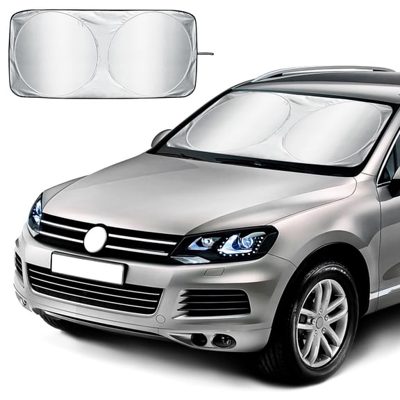 Yeahmol Interior Windshield Sun Shade Fit for Chevrolet Traverse 2009-2025, 64 x 34 Inch UV Protection, Foldable Visor Cover, Long-Lasting Use, Y13A811W